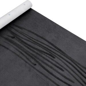 Dark Grey Microfiber Fabric Self-Adhesive Suede Look 17x72in for Car Interior De